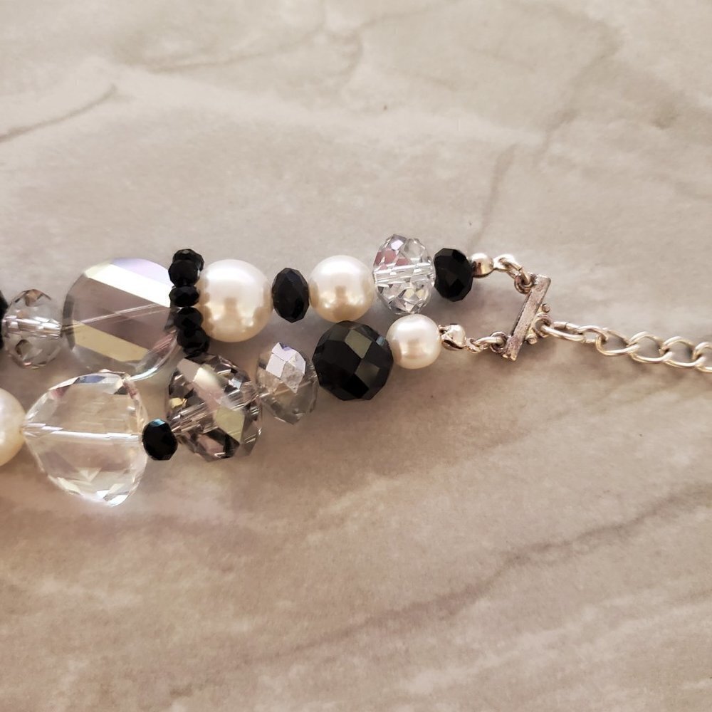 💕 WHBM Beaded Beaded Double Strand Pearl Faceted Bracelet 💕 - Picture 3 of 9